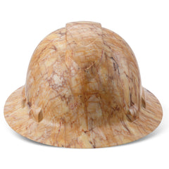Full Brim Pyramex Hard Hat, Custom Marble Michelangelo Design, Safety Helmet, 6 Point