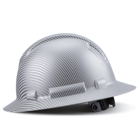 Full Brim Pyramex Hard Hat, Custom Disco Wave, White Hat Design, Safety Helmet, 6 Point