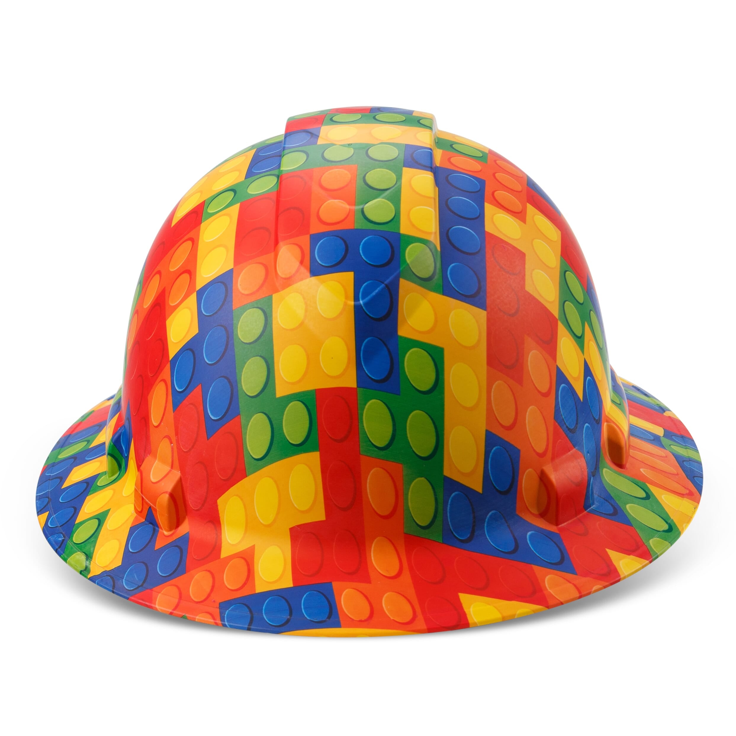 Full Brim Pyramex Hard Hat, Custom Lego Master Design, Safety Helmet, 6 Point