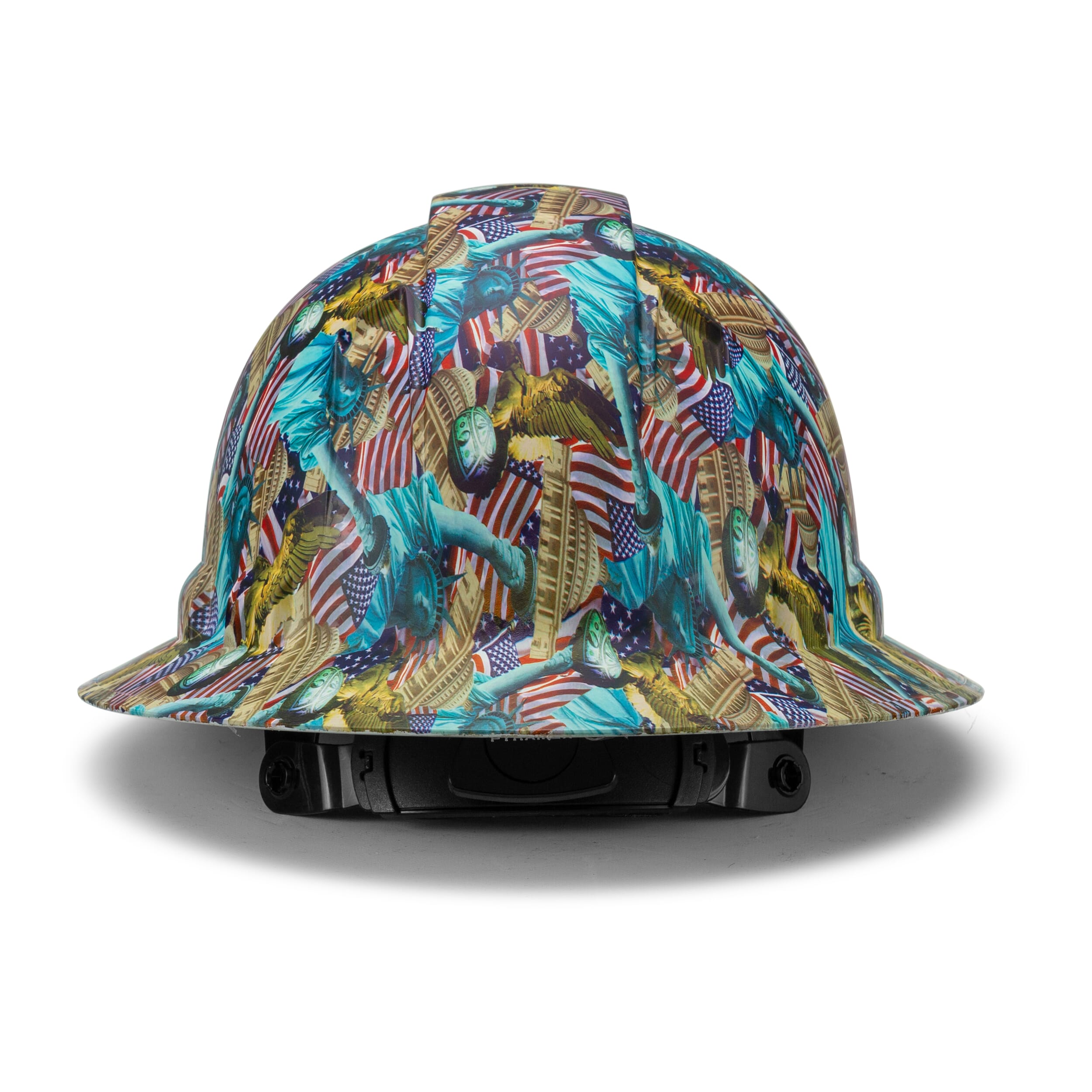 Full Brim Pyramex Hard Hat, Custom American Dream Design, Safety Helmet, 6 Point