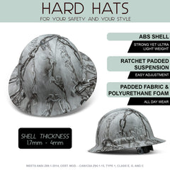 Full Brim Pyramex Hard Hat, Custom Chain Gang Design, Safety Helmet, 6 Point