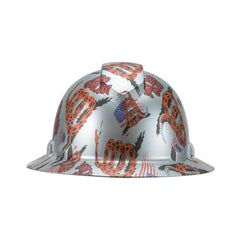 Full Brim Pyramex Hard Hat, Custom Gadsden Flag Design, Safety Helmet, 6 Point