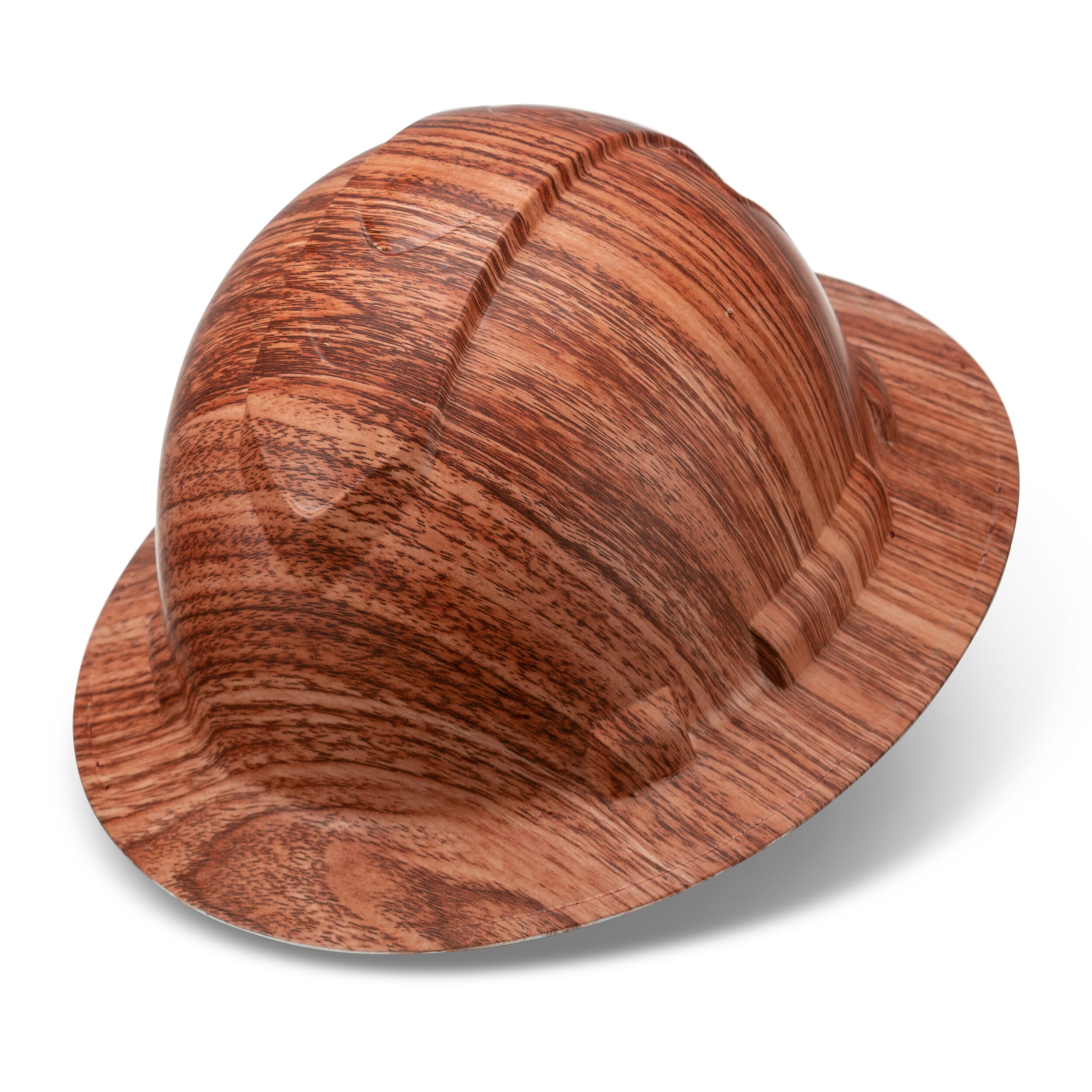 Full Brim Pyramex Hard Hat, Custom Knock On Wood Design, Safety Helmet, 6 Point