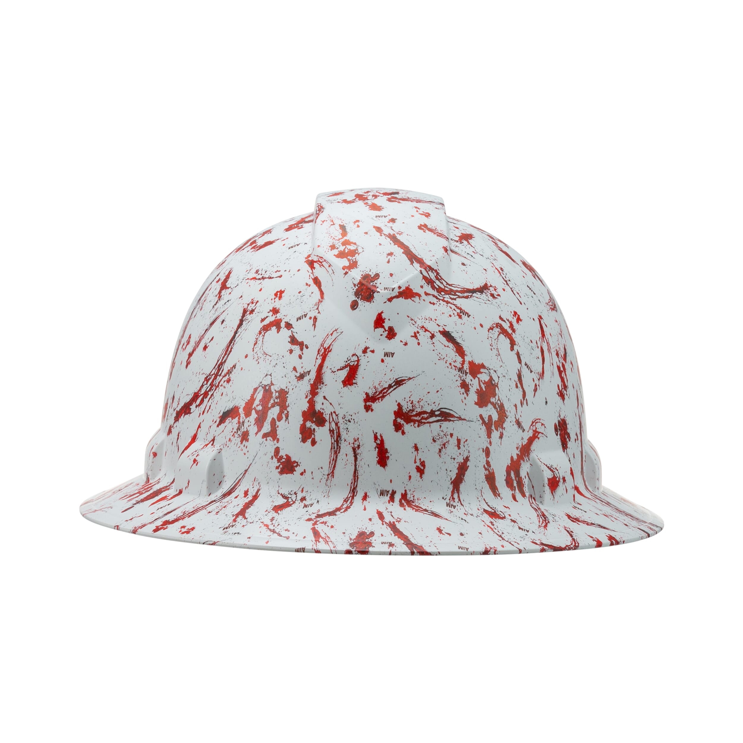 Full Brim Pyramex Hard Hat, Custom Paint Splash Design, Safety Helmet, 6 Point