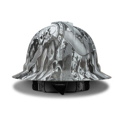 Full Brim Pyramex Hard Hat, Custom Biker Babes Design, Safety Helmet, 6 Point