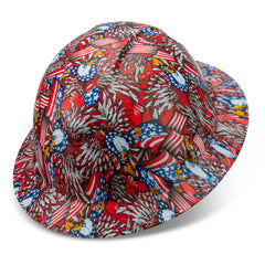 Full Brim Pyramex Hard Hat, Custom Wings Of Freedom Design, Safety Helmet, 6 Point