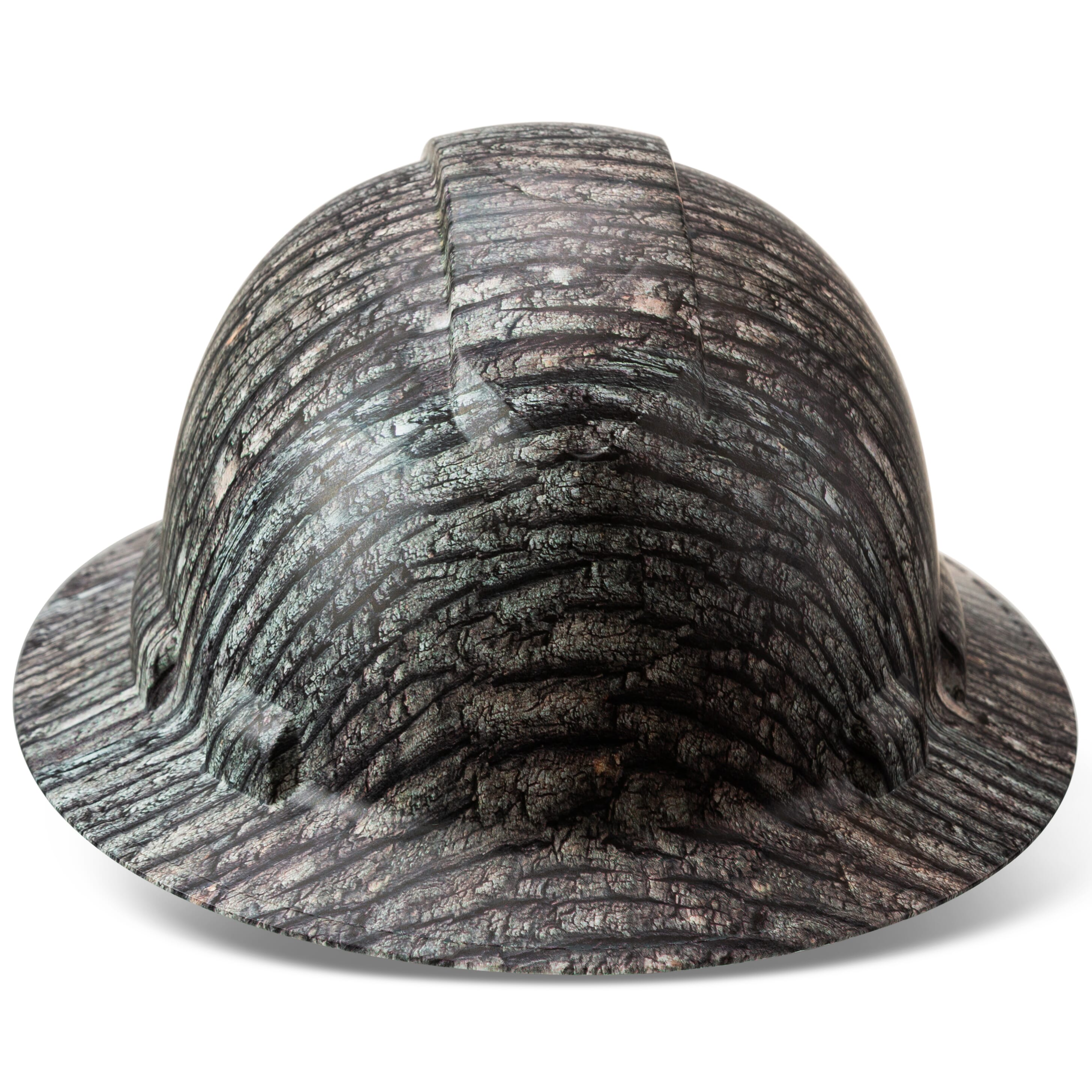 Full Brim Pyramex Hard Hat, Custom Bark Or Bite Camo Design, Safety Helmet, 6 Point
