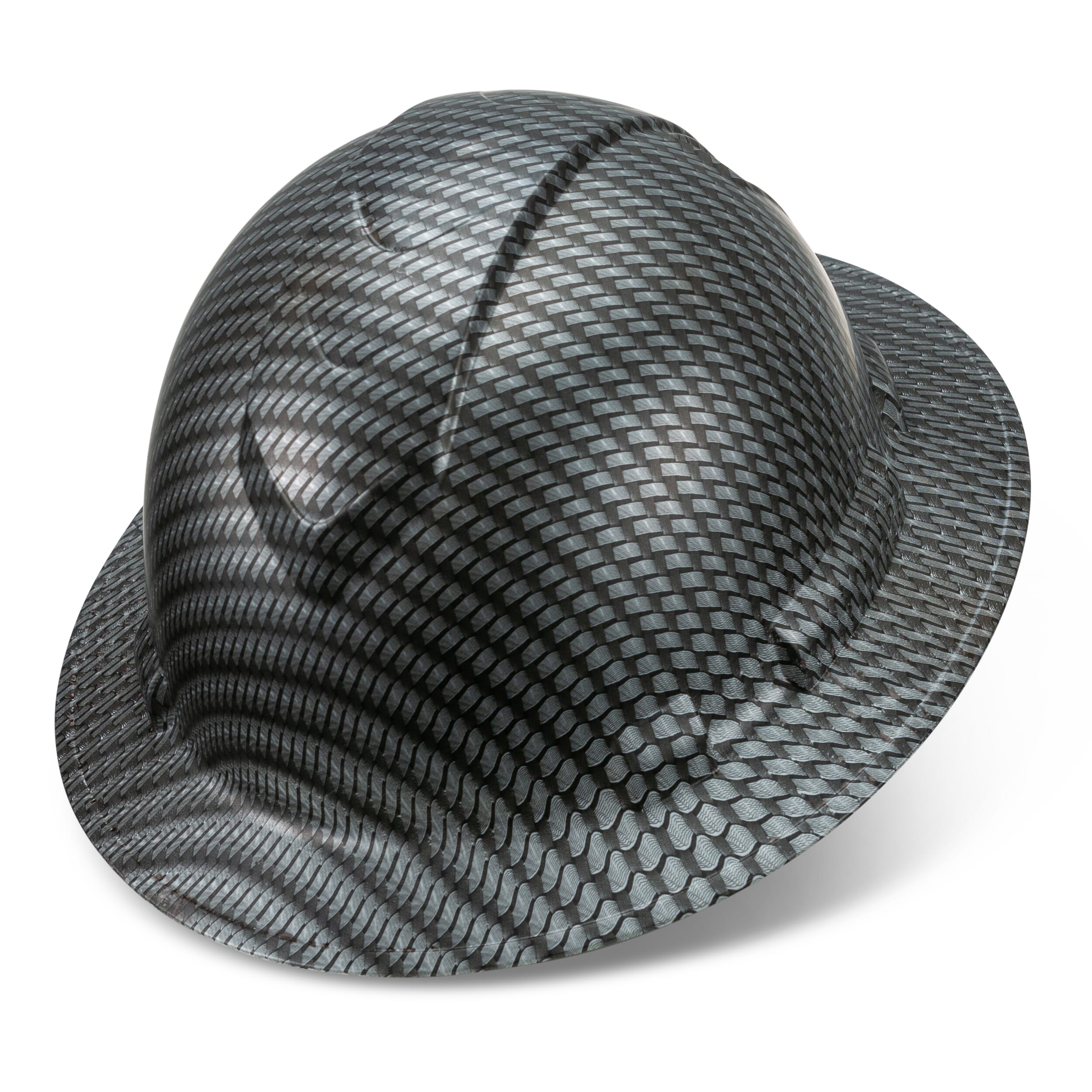 Full Brim Pyramex Hard Hat, Custom Metal Wicker Design, Safety Helmet, 6 Point
