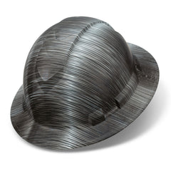 Full Brim Pyramex Hard Hat, Custom Graphite Grooves Design, Safety Helmet, 6 Point