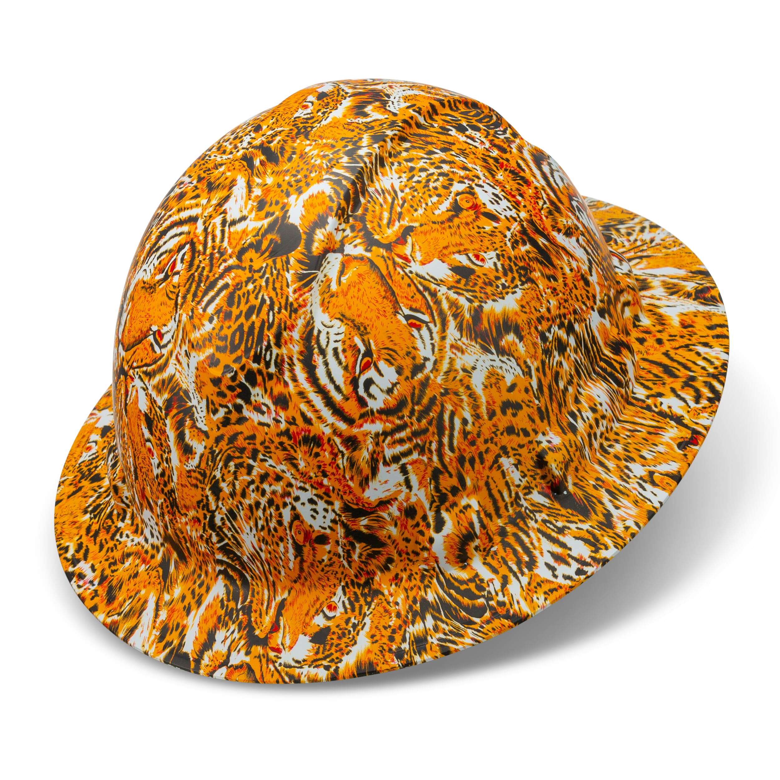 Full Brim Pyramex Hard Hat, Custom Eye Of The Tiger Design, Safety Helmet, 6 Point