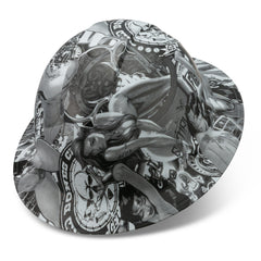 Full Brim Pyramex Hard Hat, Custom Biker Babes Design, Safety Helmet, 6 Point