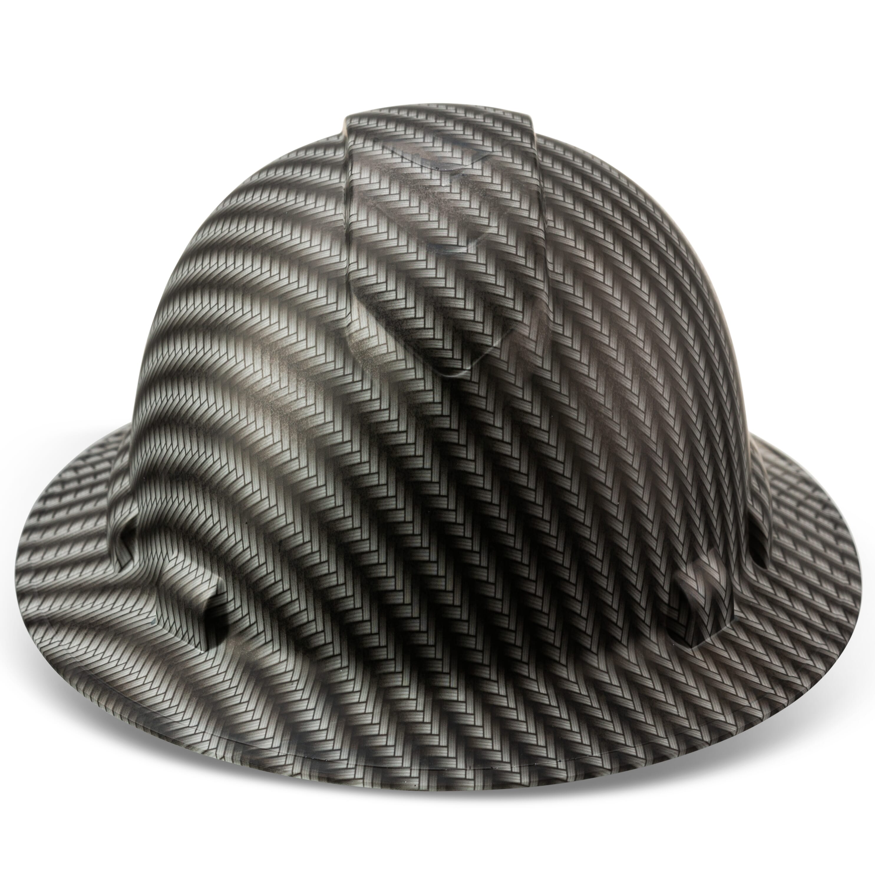 Full Brim Pyramex Hard Hat, Custom Tire Track Design, Safety Helmet, 6 Point