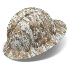 Full Brim Pyramex Hard Hat, Custom Desert Storm Camo Design, Safety Helmet, 6 Point