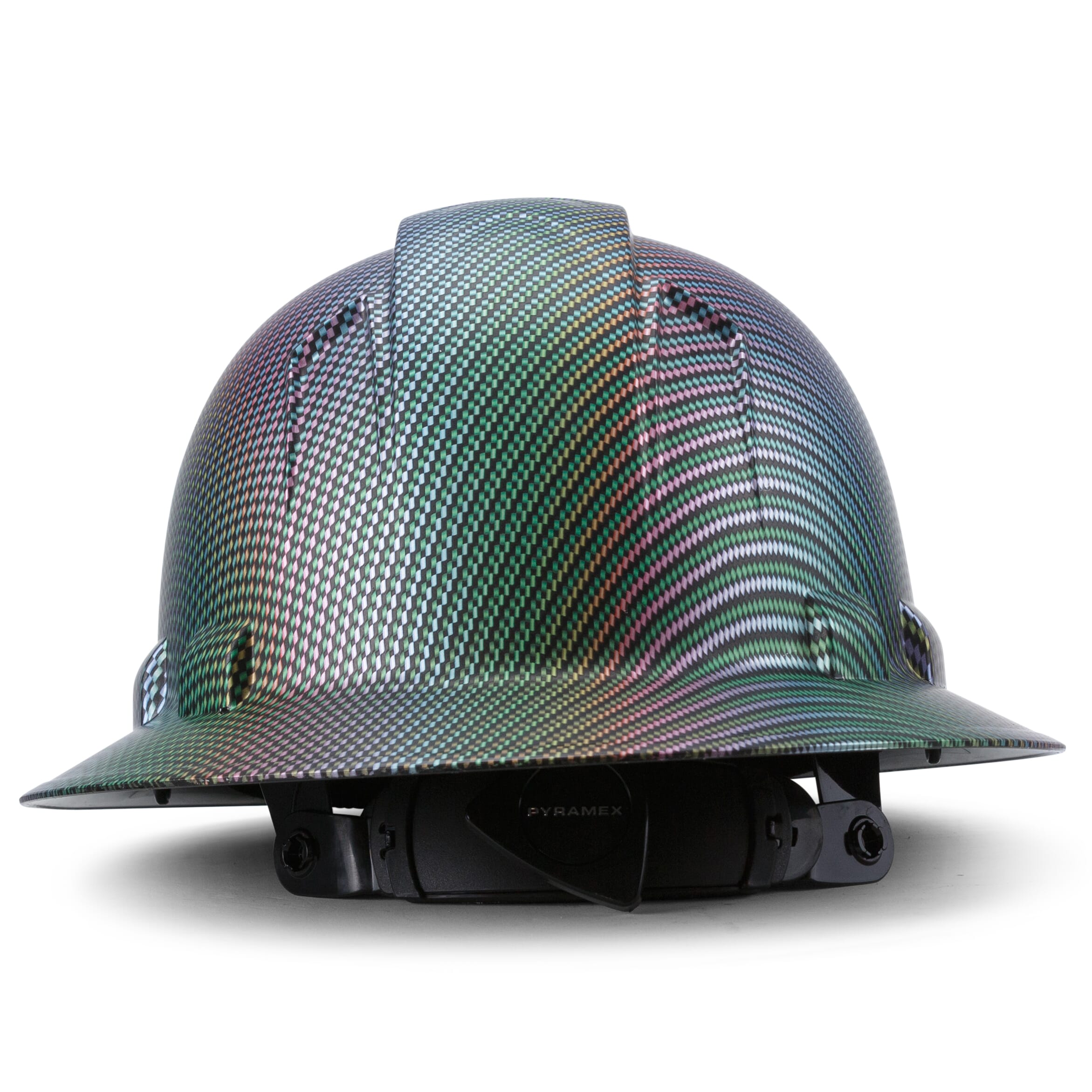 Full Brim Pyramex Hard Hat, Custom Color Weave Design, Safety Helmet, 6 Point