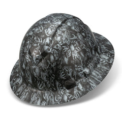 Full Brim Pyramex Hard Hat, Custom Primal Scream Design, Safety Helmet, 6 Point
