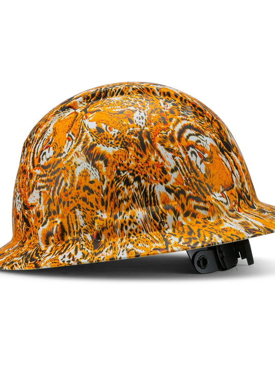 Full Brim Pyramex Hard Hat, Custom Eye Of The Tiger Design, Safety Helmet, 6 Point