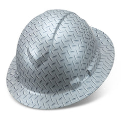 Full Brim Pyramex Hard Hat, Custom Steel Tread Design, Safety Helmet, 6 Point