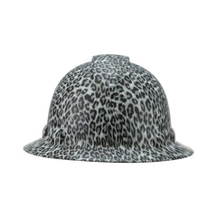 Full Brim Pyramex Hard Hat, Custom Snow Leopard Design, Safety Helmet, 6 Point