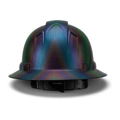 Full Brim Pyramex Hard Hat, Custom The Chameleon Design, Safety Helmet, 6 Point