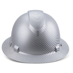 Full Brim Pyramex Hard Hat, Custom Disco Wave, White Hat Design, Safety Helmet, 6 Point